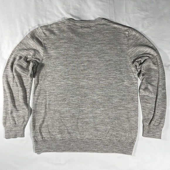 Old Navy mens heathered grey crewneck long sleeve pullover jersey shirt - size L - Picture 3 of 7